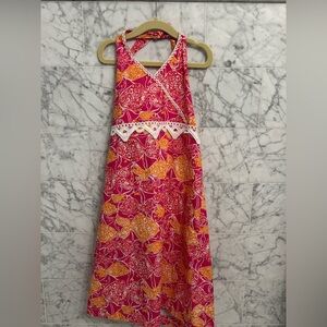 Lilly Pulitzer Pink and Orange Halter Dress, designed by Catherine Bell , size 8